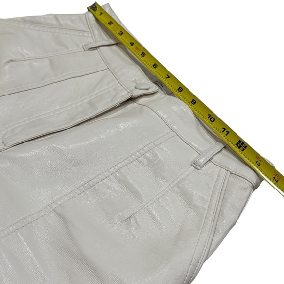 Wilfred White Faux Leather Straight Leg Crop Pants Capsule Chic Comfort Size 4 - Picture 11 of 14